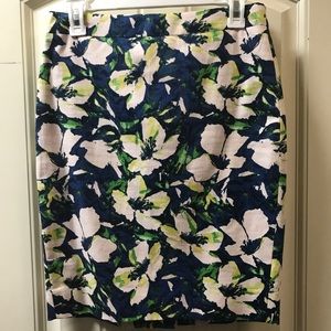 J Crew Floral Pencil Skirt
